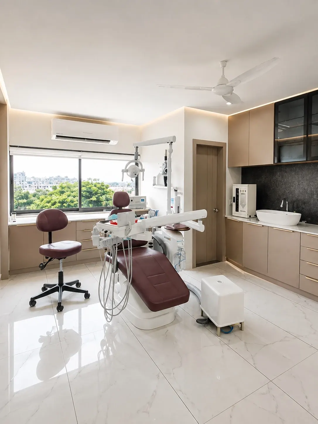 Treatment room with natural light