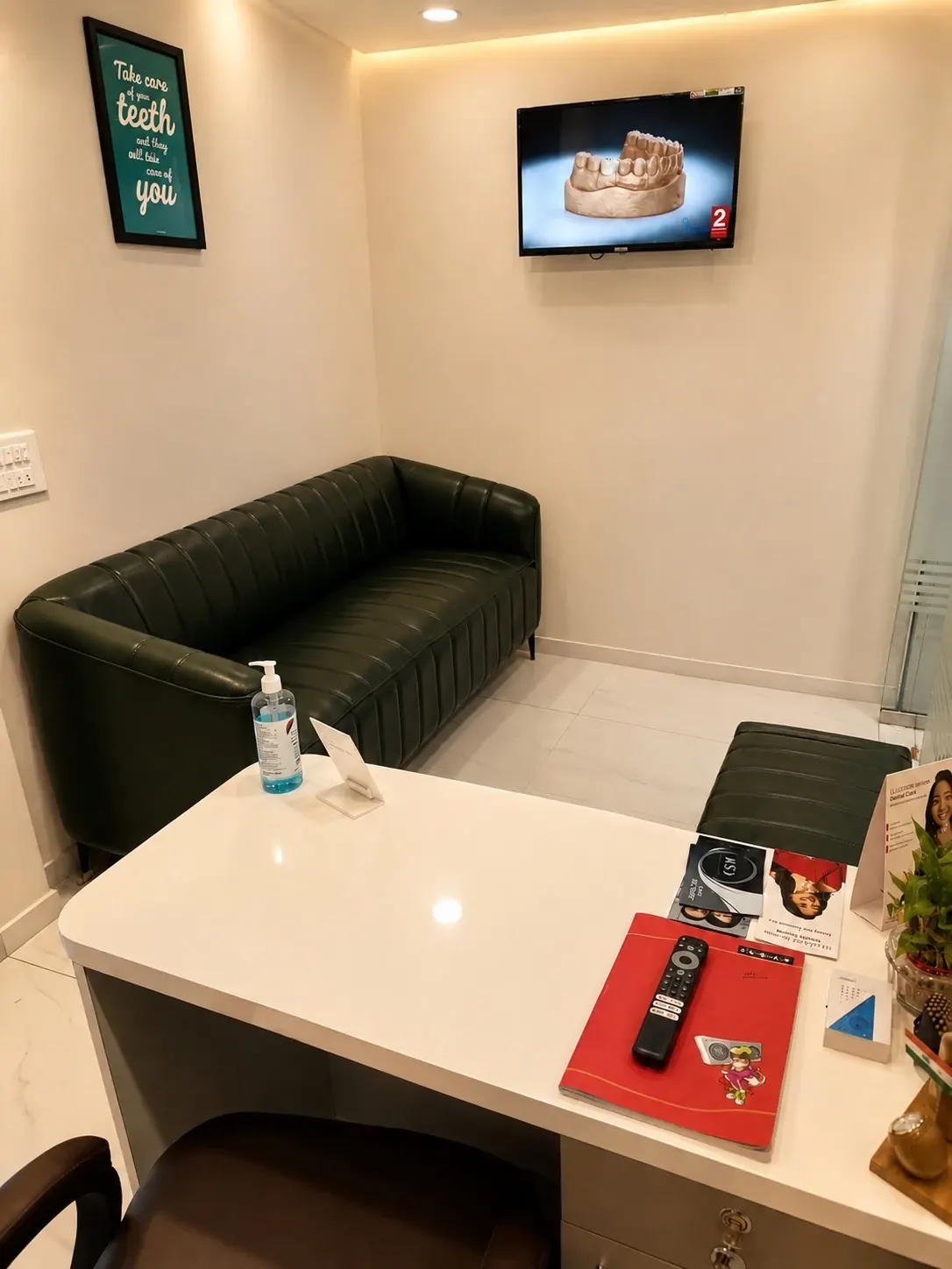 Aarav Dental Care reception and waiting lounge